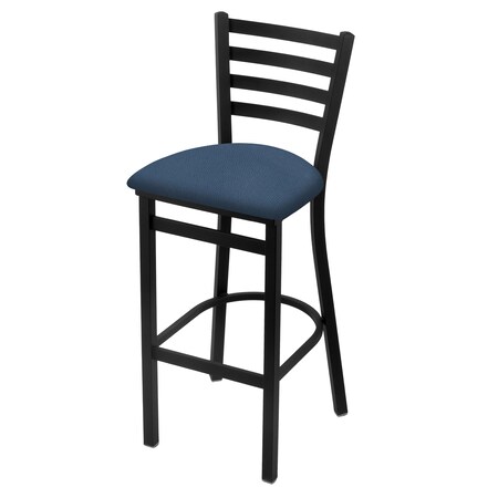 Holland Bar Stool Co 25" Stationary Counter Stool, Black Wrinkle, Rein Bay Seat 40025BW024
